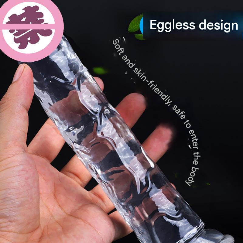 Transparent crystal dildo stick for women, female thrusting dildo, female masturbator, oversized egg free dildo, adult product