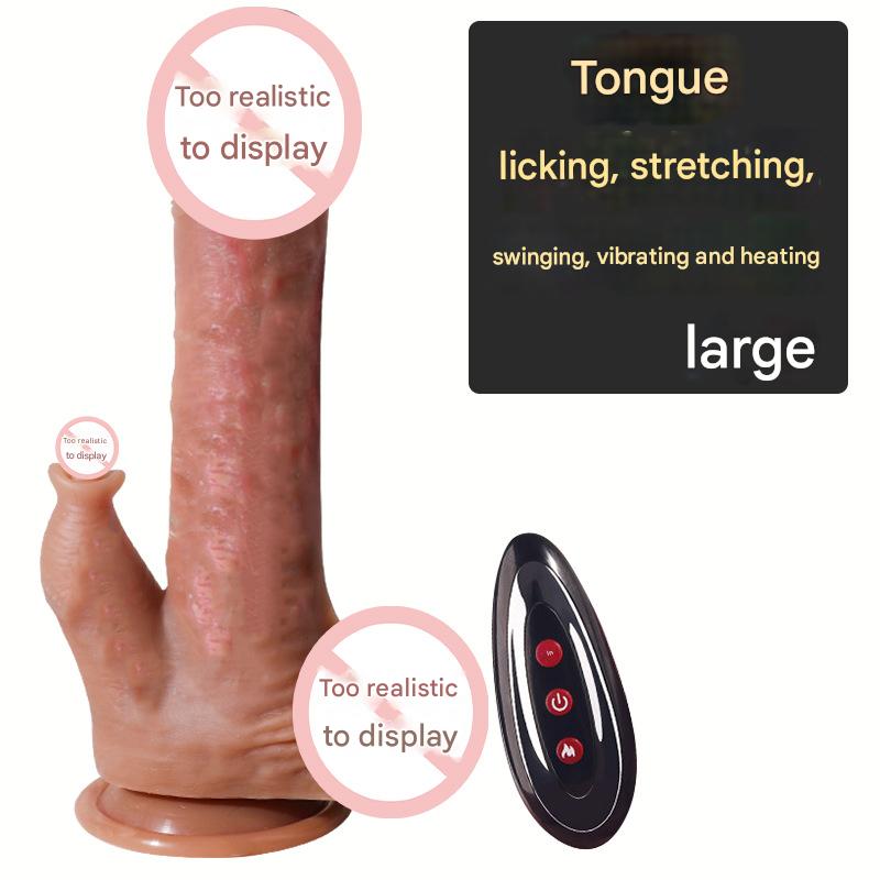 Wireless remote control electric telescopic heating dildo female dildo masturbator realistic simulation adult sex toy