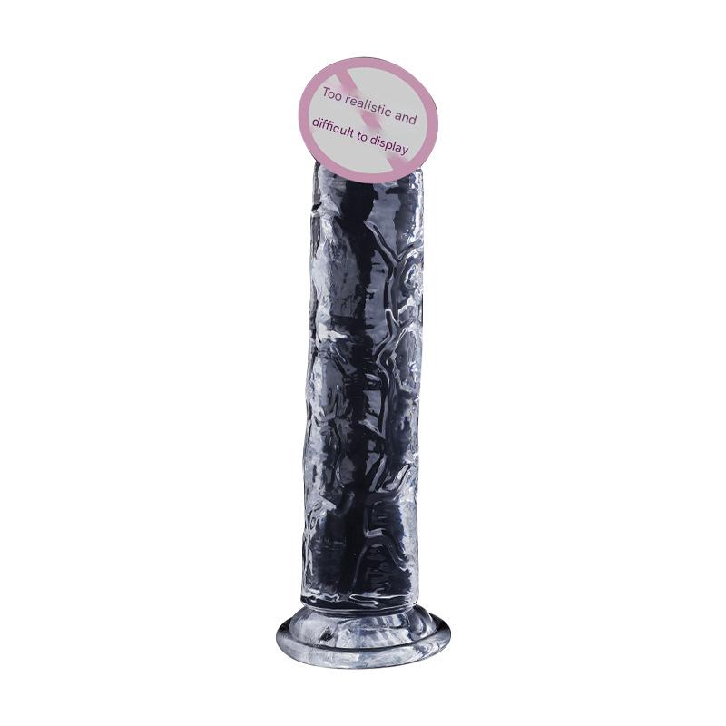 Transparent crystal dildo stick for women, female thrusting dildo, female masturbator, oversized egg free dildo, adult product