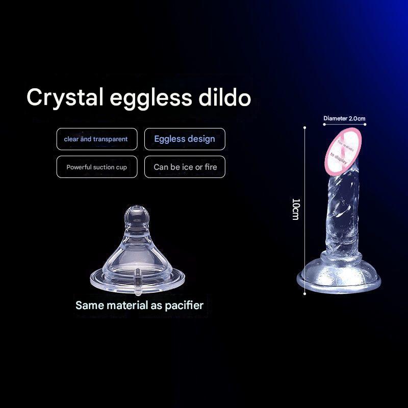 Transparent crystal dildo stick for women, female thrusting dildo, female masturbator, oversized egg free dildo, adult product